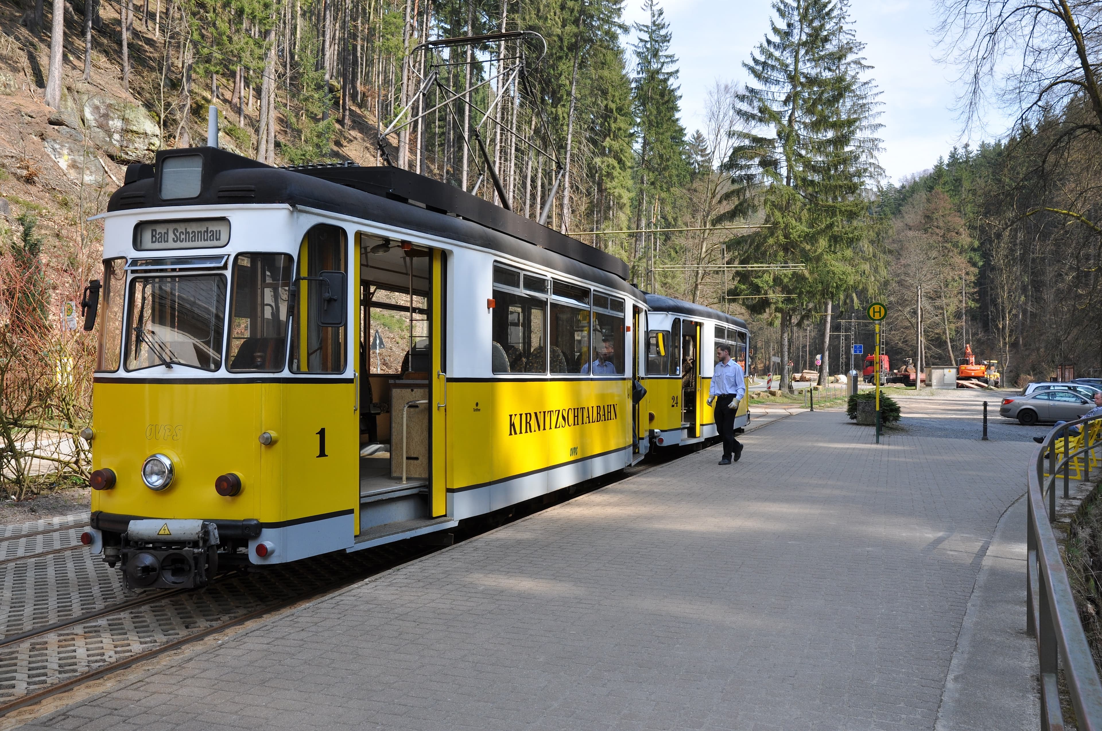 Kirnitzschtal — Historická tramvaj a vodopády